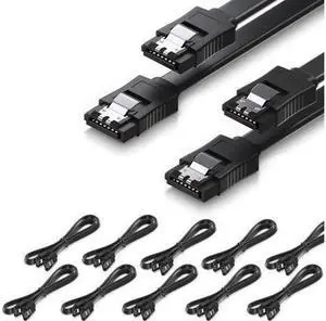 Aomoproing SATA Cable III 10 Pack 6Gbps Straight HDD SDD Data Cable with Locking Latch 16 Inch(40cm) for SATA HDD, SSD, CD Driver, CD Writer Aomoproing SATA Cable III 10 Pack 6Gbps Straight HDD SDD Data Cable with Locking Latch 16 Inch(40cm) for SATA HDD, SSD, CD Driver, CD Writer