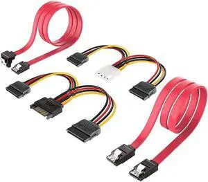 Aomoproing SATA Cable SATA Data Cable and SATA Power Splitter Cable ST1003 Aomoproing SATA Cable SATA Data Cable and SATA Power Splitter Cable ST1003