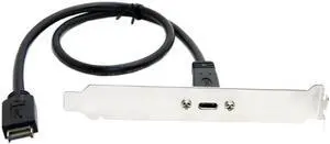 Aomoproing USB 3.1 Type-E Motherboard Front Panel Header Connector to USB-C Back Panel Extension Cable - 40cm