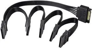 Aomoproing 15Pin SATA Male to 5 SATA Female Power Splitter Adapter Cable Extension Y-Cable for HDDSSD Hard Disk Aomoproing 15Pin SATA Male to 5 SATA Female Power Splitter Adapter Cable Extension Y-Cable for HDDSSD Hard Disk
