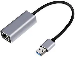 Aomoproing USBA to Ethernet Adapter Gigabit Ethernet Internet Connector USB 3.0 AM to RJ 45 LAN Network Hub 10/100/1000 Mbps Supports Win7 /8/10 Mac OS Linux Vista
