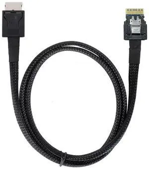 Aomoproing OcuLink PCIe PCI-Express SFF-8611 4i to SFF-8654 Slimline SSD Data Active Cable 50cm