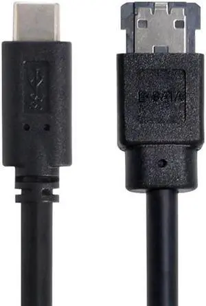 Aomoproing USB-C Type-C to Power Over eSATA DC5V Adapter USB3.0 to HDD/SSD/ODD eSATAp Converter 1M