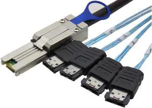 Aomoproing Mini SAS 26P SFF 8088 TO 4* ESATA 7P Cable 2M
