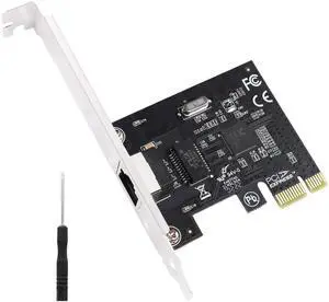 Aomoproing Gigabit Ethernet PCI Express, 1 Port PCIE Gigabit Nic PCI-E Network Card 10/100/1000Mbps RJ45 VLAN Adapter Converter