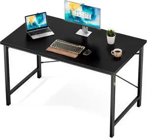 Computer Office Desk 48 Inch Student Study Writing Work with Metal Frame Wood Tabletop Modern Simple PC Home Bedroom Table - Basic Black Computer Office Desk 48 Inch Student Study Writing Work with Metal Frame Wood Tabletop Modern Simple PC Home Bedroom Table - Basic Black