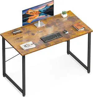 40 Inch Small Computer Desk for Home Office, Study Writing Table for Small Spaces, Simple Modern Desk with Headphone Hooks, Vintage 40 Inch Small Computer Desk for Home Office, Study Writing Table for Small Spaces, Simple Modern Desk with Headphone Hooks, Vintage