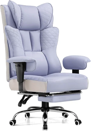 Big and Tall Office Chair Wide Ergonomic Gaming Chair with Deluxe Embossing Designed Leather with Foot Rest,150°Reclining Adjustable Soft Armrests Pocket Spring Back Support and Pillow Big and Tall Office Chair Wide Ergonomic Gaming Chair with Deluxe Embossing Designed Leather with Foot Rest,150°Reclining Adjustable Soft Armrests Pocket Spring Back Support and Pillow