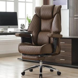Big and Tall Office Chair with Footrest, PU Leather High Back Executive Office Chair 400lbs, Ergonomic Computer Chairs Lumbar Support for Heavy People (Brown) Big and Tall Office Chair with Footrest, PU Leather High Back Executive Office Chair 400lbs, Ergonomic Computer Chairs Lumbar Support for Heavy People (Brown)
