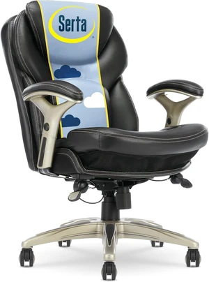 Serta Ergonomic Home Office Chair Pivot Lumbar Support, Leather Desk Chair Serta Ergonomic Home Office Chair Pivot Lumbar Support, Leather Desk Chair
