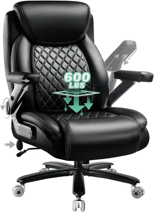 600LBS Large Heavy Duty Office Chair with 5D Flip Arms,Comfy Big and Tall Executive Office Desk Chair with Pocket Spring Cushion,High Back Computer Chair with Lumbar Support,Dual Rubber Wheel 600LBS Large Heavy Duty Office Chair with 5D Flip Arms,Comfy Big and Tall Executive Office Desk Chair with Pocket Spring Cushion,High Back Computer Chair with Lumbar Support,Dual Rubber Wheel