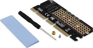 PCIE to M2 Adapter Card Compatible with M.2 NVMe SSD Support for 2U Hight Server, PCIe X4 X8 X16 Slot, M.2 SSD 2230 2242 2260 2280 SSD