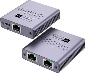 Giga-bit Ethernet Splitter 1 to 2 High Speed, 1000Mbps Internet Splitter 1 in 2 Out, LAN Splitter with USB Power Cable, RJ45 Splitter for Cat5/5e/6/7/8 Cable(2 Devices Simultaneously Networking)