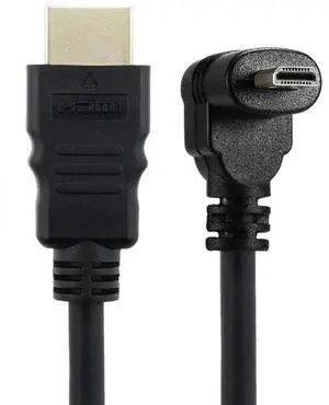 HDMI Male to Micro HDMI Male 90 Degree UP Angled HDTV Cable 50cm for Cell Phone & Tablet HDMI Male to Micro HDMI Male 90 Degree UP Angled HDTV Cable 50cm for Cell Phone & Tablet