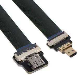 CY Micro HDMI to Micro HDMI Cable CYFPV Micro HDMI Male to Micro HDMI Female Extension FPC Flat Cable 1080P for FPV HDTV Multicopter Aerial Photography