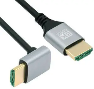 HDMI 2.1 Cable HDMI Type A Male to Male 8K 4K HDTV 90 Degree Down Angled Extension Cable 1.0M