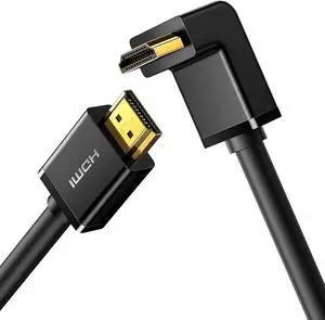 HDMI Cable 4K Right Angle 270 Degree HDMI Cord High Speed HDMI 2.0 Cable 4K@60Hz HD 3D 1080P ARC Compatible for TV PC Nintendo Switch Xbox PS5 PS4 PS3 Laptop 3.3FT