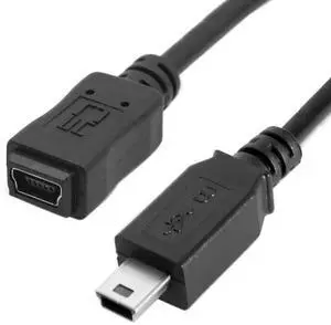 Mini USB Extension Cable USB 2.0 Mini USB 5Pin Male to Female Data Power Extension Cable Adapter 1.6ft Mini USB Extension Cable USB 2.0 Mini USB 5Pin Male to Female Data Power Extension Cable Adapter 1.6ft