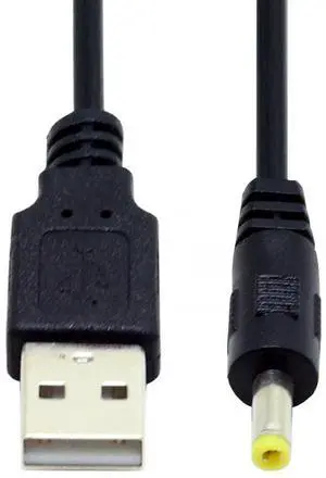 USB to DC 4.0x1.7mm Cable,USB 2.0 Type A to DC 5V 4.0x1.7mm Power Round Plug Cable 24AWG 120cm