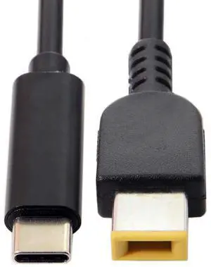 USB C to DC Rectangle ThinkPad X1 11.0x4.5mm Power PD 65W Charge Cable for Laptop Notebook
