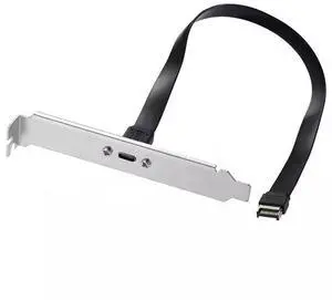 USB 3.2 Gen 2x2 20Gbps USB C Front Panel Header to USB Type-E Motherboard Extension Cable Adapter with 12cm PCI-E Bracket