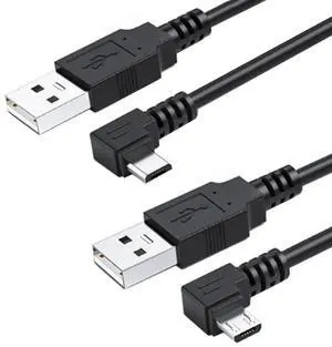 2 Pack USB to Micro USB Cable,USB 2.0 Male to Micro USB 5Pin Male 90 Degree Angled Charge Data Transfer Extension Cable 1.0M 2 Pack USB to Micro USB Cable,USB 2.0 Male to Micro USB 5Pin Male 90 Degree Angled Charge Data Transfer Extension Cable 1.0M