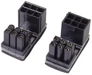 2 Pack ATX 6Pin 180 Degree Angled Power Connector Adapter for GPU Graphics Card 2 Pack ATX 6Pin 180 Degree Angled Power Connector Adapter for GPU Graphics Card
