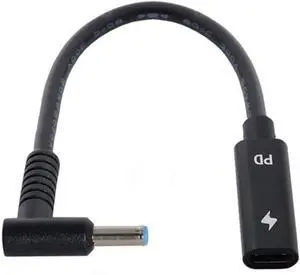 CY USB C to DC 20V 4.5 * 3.0mm PD 65W Charge Cable for H-P Laptop
