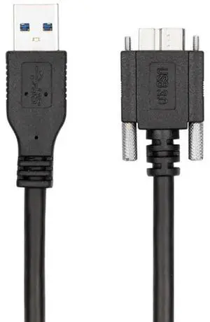 Micro USB 3.0 Cable USB 3.0 Type A Male to Micro B Male Cable with Mount Panel Screws 5.0M Micro USB 3.0 Cable USB 3.0 Type A Male to Micro B Male Cable with Mount Panel Screws 5.0M