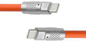 USB C to C Cable,USB 2.0 Type C Male to USB C Male Ultra Soft 120W Power Fast Charge Data Transfer Extension Cable 2.0M with Charging Indicator