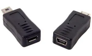 2 Pack Mini USB Male/Female to Micro USB Male/Female Extension Connector Adapter 2 Pack Mini USB Male/Female to Micro USB Male/Female Extension Connector Adapter