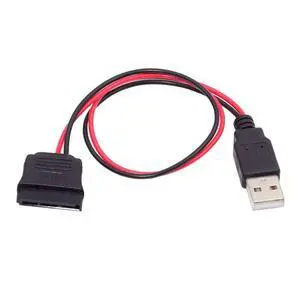 SATA 15Pin to USB 2.0 Power 5V 2A Cable for 2.5 inch SATA HDD SSD Disk Driver