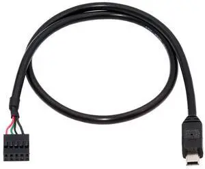 USB 2.0 9Pin 10Pin Motherboard Header to Mini USB 5Pin Data Cable 0.5M