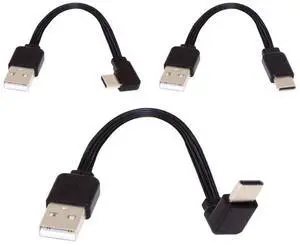 3 Pack USB-C Cable Set, USB 2.0 Type A Male to USB C Male, 4 Wires, 5V 2A, 13cm