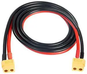 XT60 Cable XT60 12AWG Female to Female Extension Cable for RC Battery Portable Power Station Solar Panel 0.5M