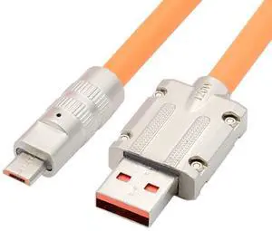 USB to Micro USB Cable,USB 2.0 Male to Micro USB 5Pin Male Liquid Silicone Ultra Soft 120W Power Fast Charge Data Transfer Extension Cable 1.0M