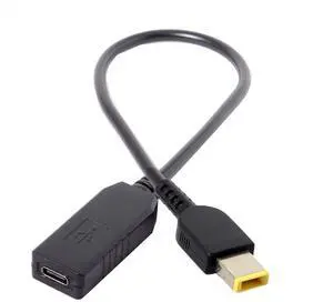 CY USB C to Rectangle ThinkPad X1 11.0 * 4.5mm Power Plug PD 65W Emulator Trigger Charge Cable