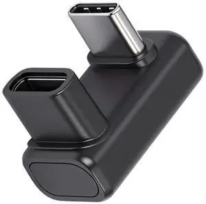 USB C Extender Adapter,USB 5.0 Type C Male to Female 180 Degree Angled Adapter Support 80Gbps Data Transfer PD 240W Fast Charging 16K/8K/5K Video Output