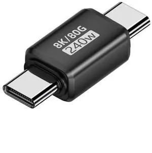 USB C Extender Adapter,USB 5.0 Type C Male to Male Adapter Support 80Gbps Data Transfer PD 240W Fast Charging 16K/8K/5K Video Output