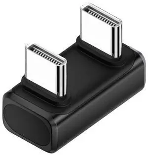 USB C Extender Adapter,USB 5.0 Type C Male to Male 180 Degree Angled Adapter Support 80Gbps Data Transfer PD 240W Fast Charging 16K/8K/5K Video Output