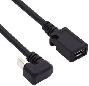 Micro USB Cable Micro USB 2.0 5Pin Male to Female Data Extension Cable U Shape Angled Micro USB Cable Micro USB 2.0 5Pin Male to Female Data Extension Cable U Shape Angled