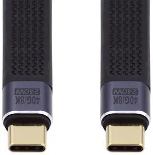 USB C Cable USB4 USB Type C 40Gbps PD 240W 100W 8K Flat Slim FPC Data Charge Extension Cable 13cm