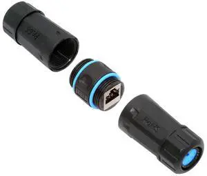 RJ45 Waterproof Coupler,IP68 CAT6 RJ45 Female to Female Outdoor Ethernet Cable Extension Waterproof Adapter