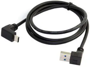 USB C to USB 3.0 90 Degree UP Angled Data Extension Cable for Tablet Mobile Phone Hard Disk Drive