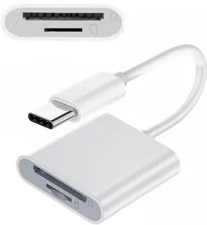 2 in 1 USB C to TF Micro SD SDXC SDHC Card Reader Adapter 480Mbps Compatible with Laptop Tablet Phone