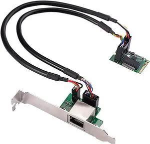 M.2 (Key A+E) to RJ45 Gigabit Ethernet Adapter 1000Mbps Wired Network Card, PCIe NGFF 2230 LAN Controller with Wake-on-LAN, Compatible with Windows/Linux/Mac OS