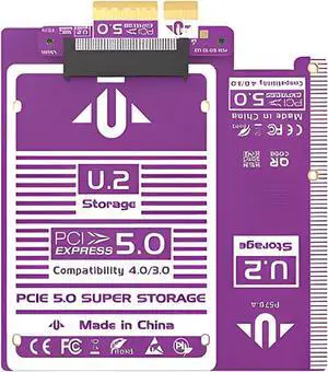 PCIe to U.2 U.3 NVMe SSD Adapter Card \u2013 128Gbps / 64Gbps Expansion Board with Gold-Plated Connector, Stable Signal, High-Efficiency Heat Dissipation (P579)