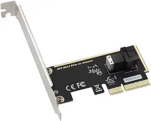 PCIe 3.0 x16 to U.2 (SFF-8643) NVMe Expansion Card \u2013 4/2/1 Port Adapter for U.2 SSDs, Compatible with PCIe x8/x16 Slots (Single Port)