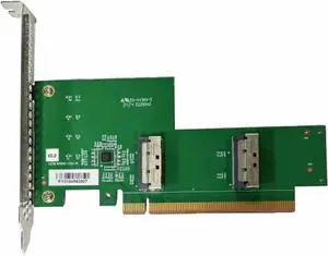 PCIe 5.0 x16 to Dual MCIO 8i Adapter Splitter Card/with Full-Speed Base / 50cm MCIO Cable  External GPU Expansion, High-Speed Data Transfer (MCIO Dual-Port X16 Card)