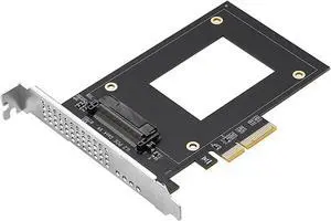 IO-PCE8639A-U2 PCIe 4.0 x4 to U.2 (SFF-8639) Expansion Card  7000MB/s High-Speed Adapter for 2.5" NVMe SSD, No Power Cable Required, Supports Servers & Workstations